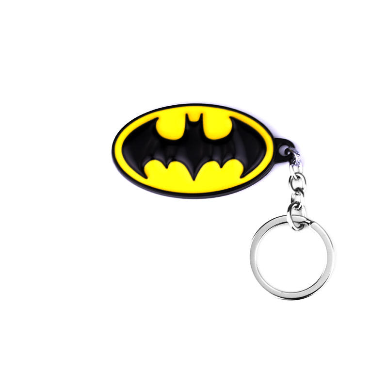 Carabiner Keychain - Kreatywny czarno-żółty owalny metalowy brelok do