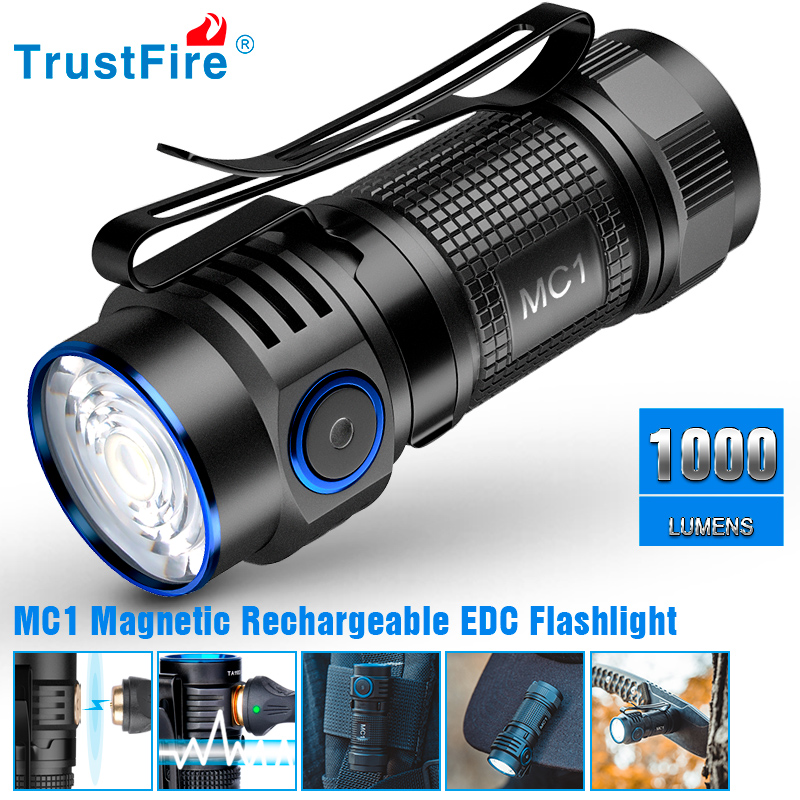 Edc Every Day Carry おもちゃ - Trustfire MC1 latarka USB z możliwością