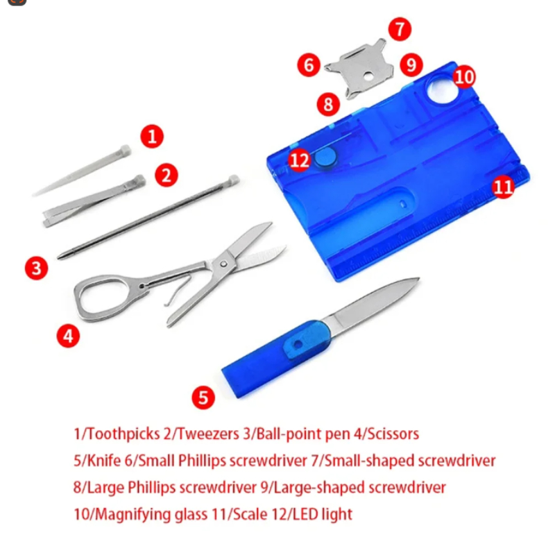 12 w 1 Kieszonkowa karta kredy – Multitool Credit Card recenzja i cena