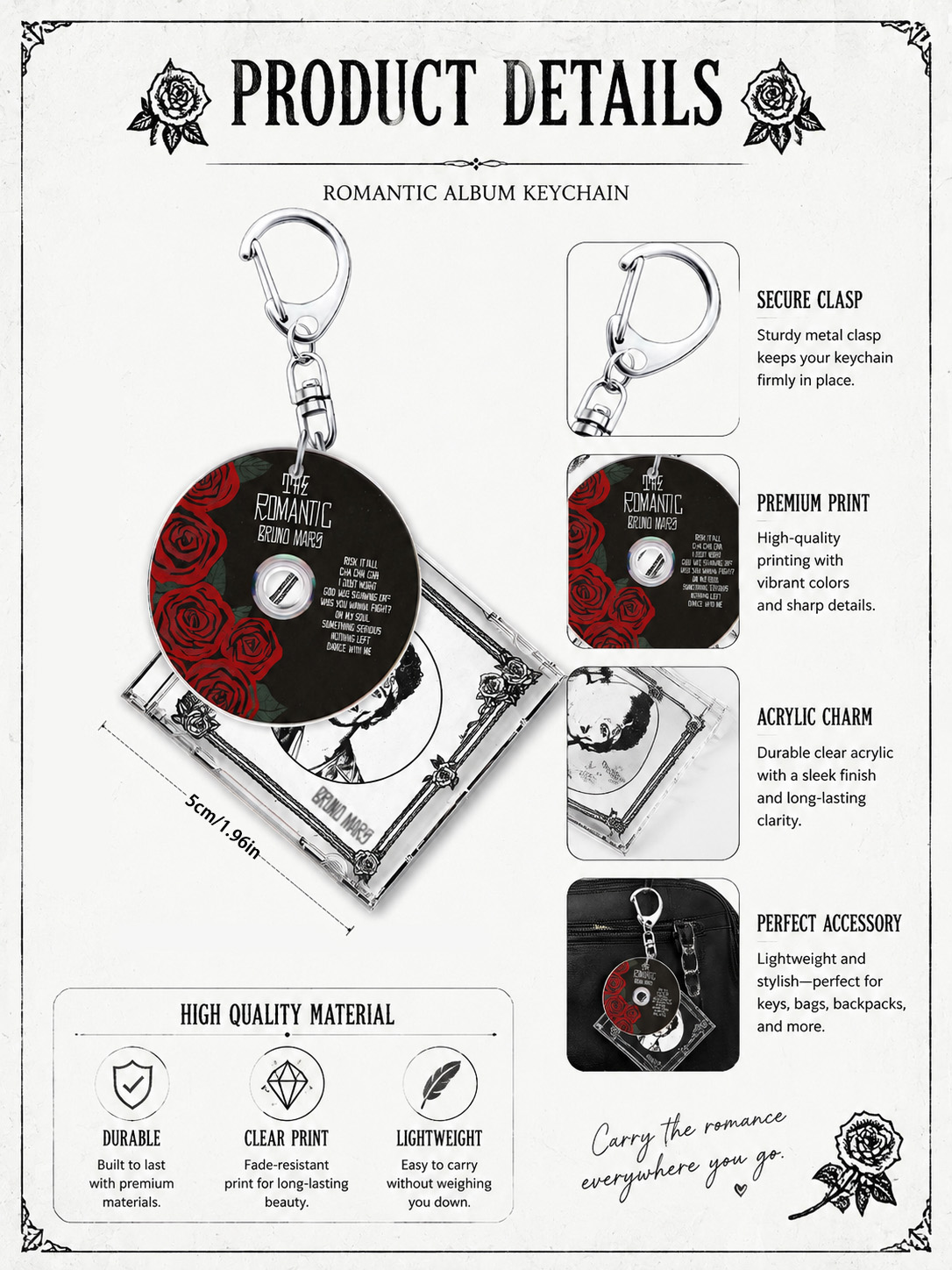 Breloczek Bruno, Romantyczny,  – Carabiner Keychain recenzja i cena