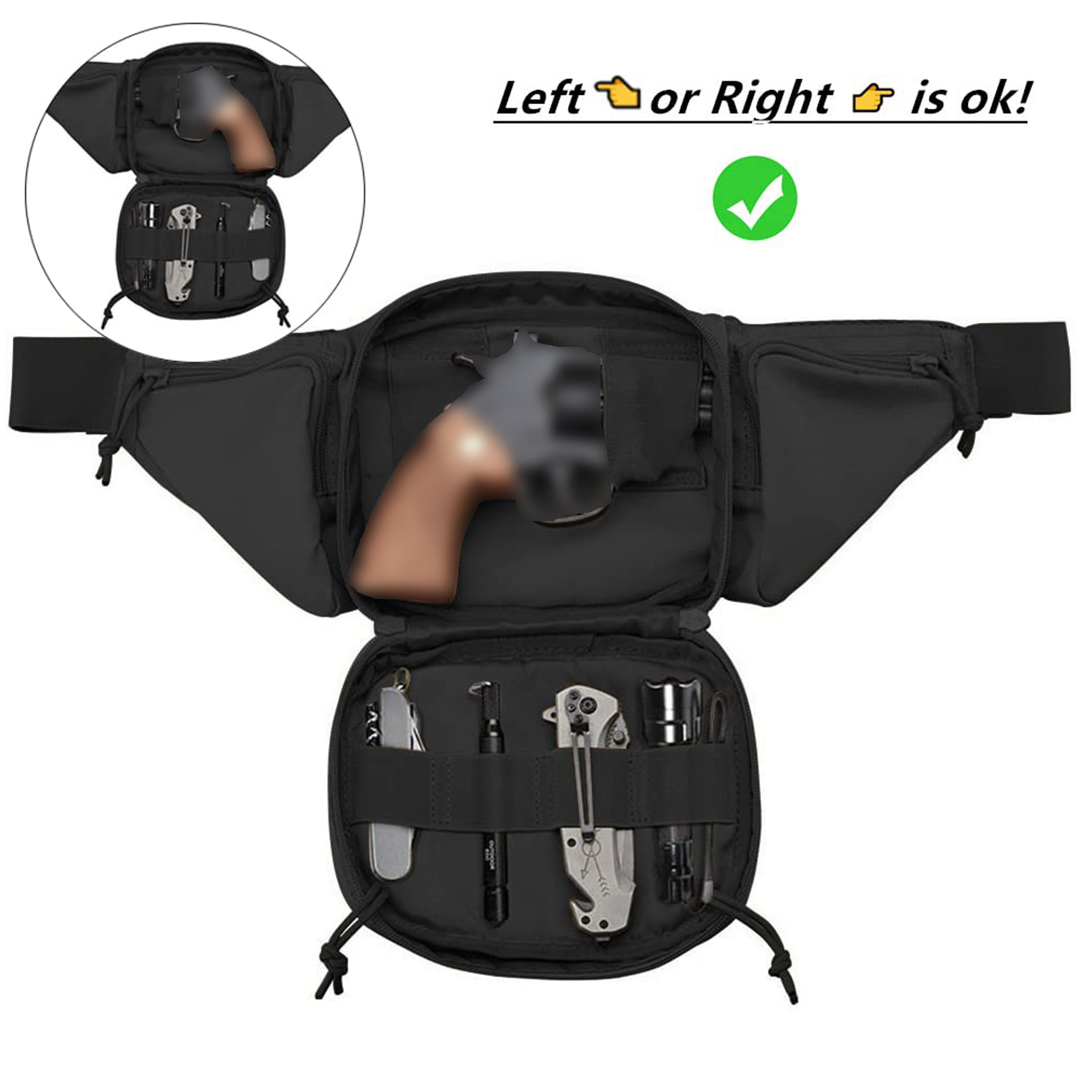 Taktyczna saszetka biodrowa na – Edc Carry Bag For Pistol recenzja i cena